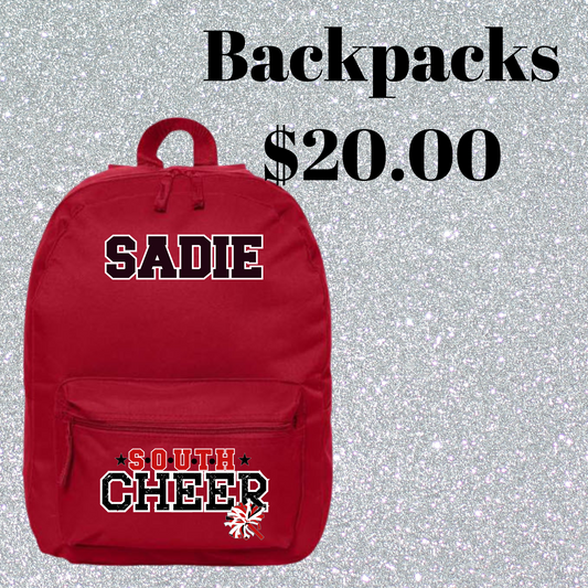 Cheer Bookbags & Duffle Bags - $3.00 Goes Back to South Youth Cheer